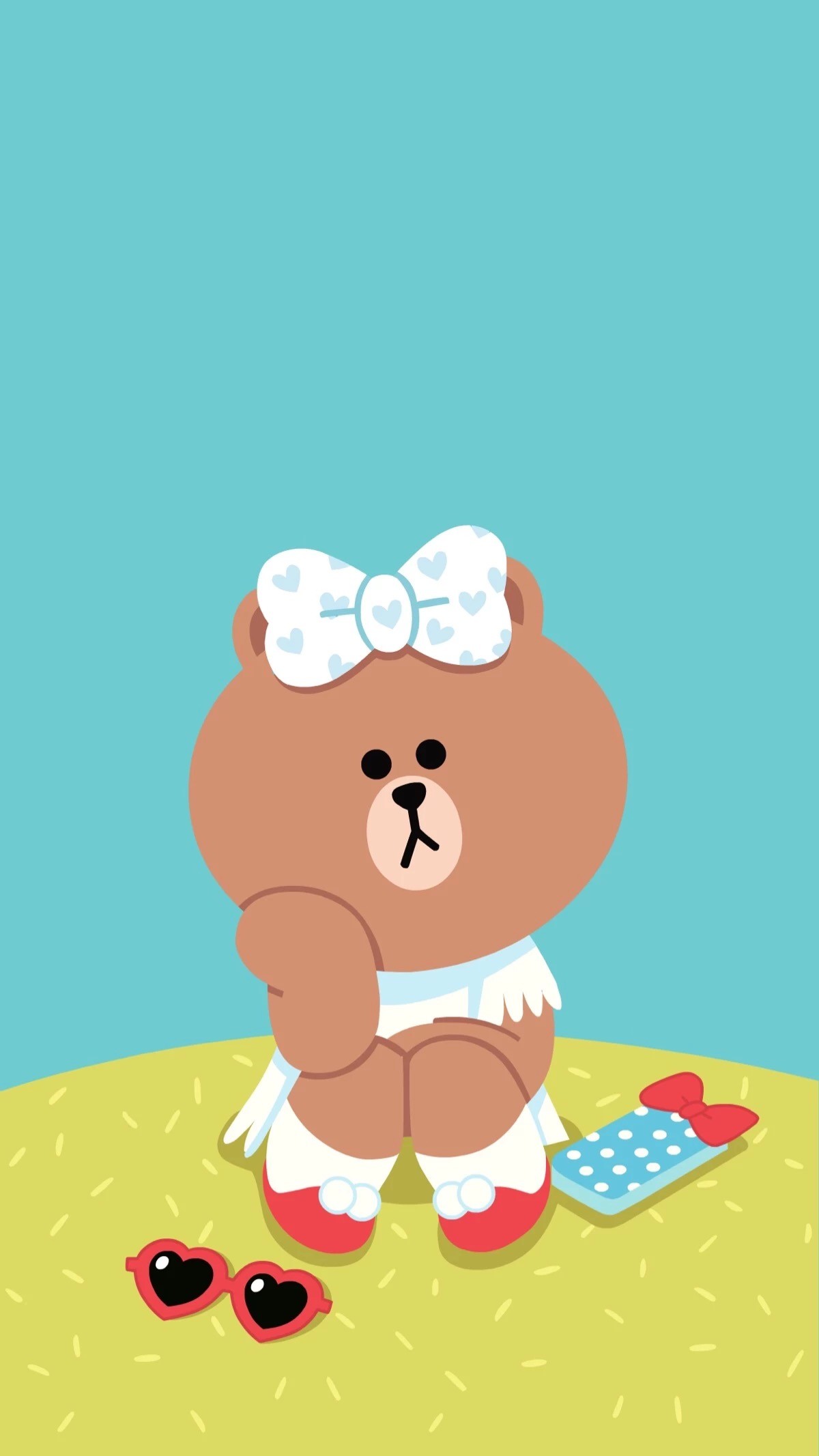 line friends wallpaper,cartoon,illustration,teddy bear,bear,art