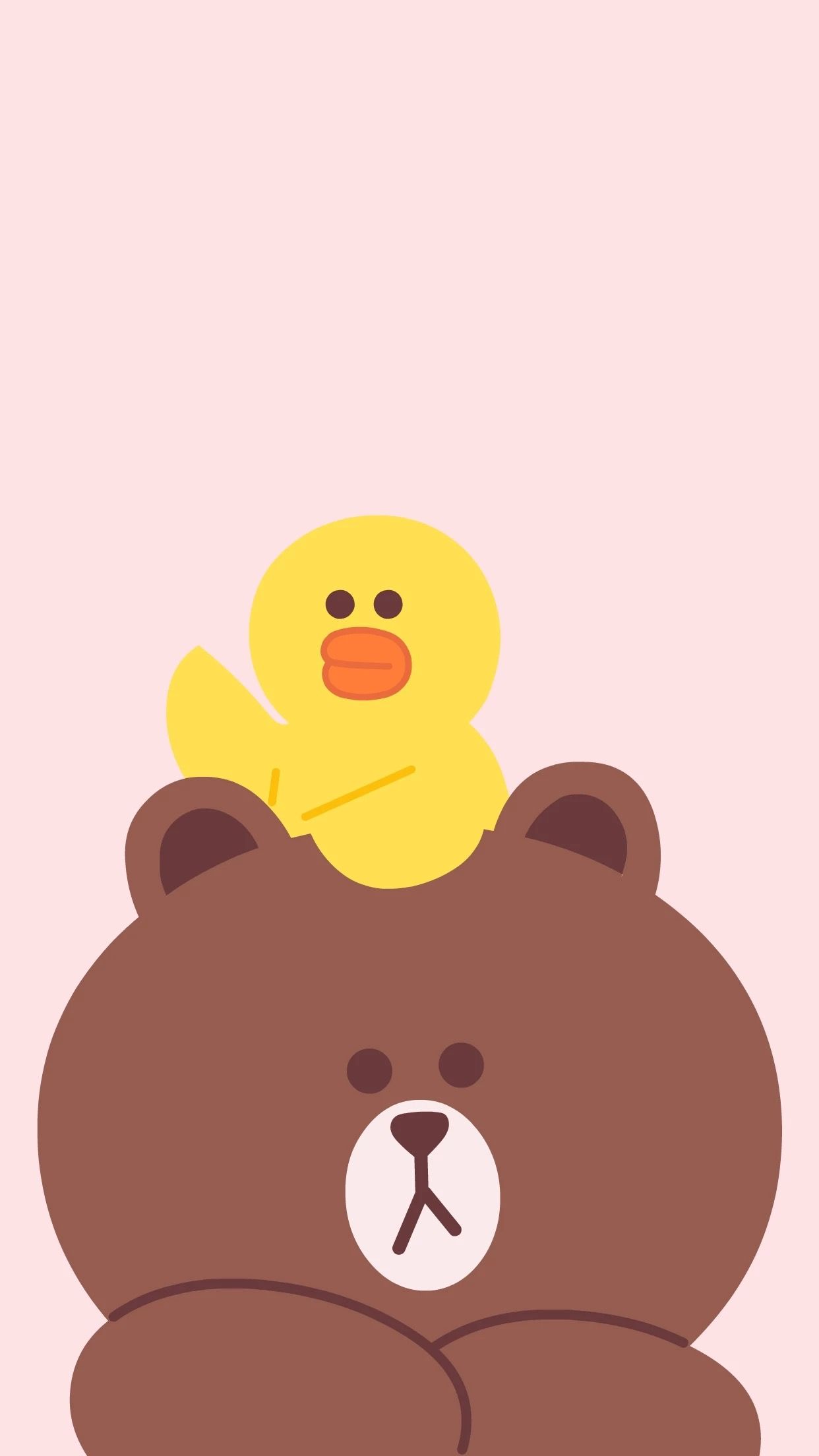 line friends wallpaper,yellow,cartoon,toy,teddy bear,illustration