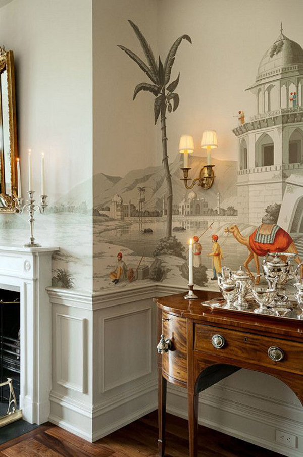 zuber wallpaper,furniture,room,interior design,wall,table