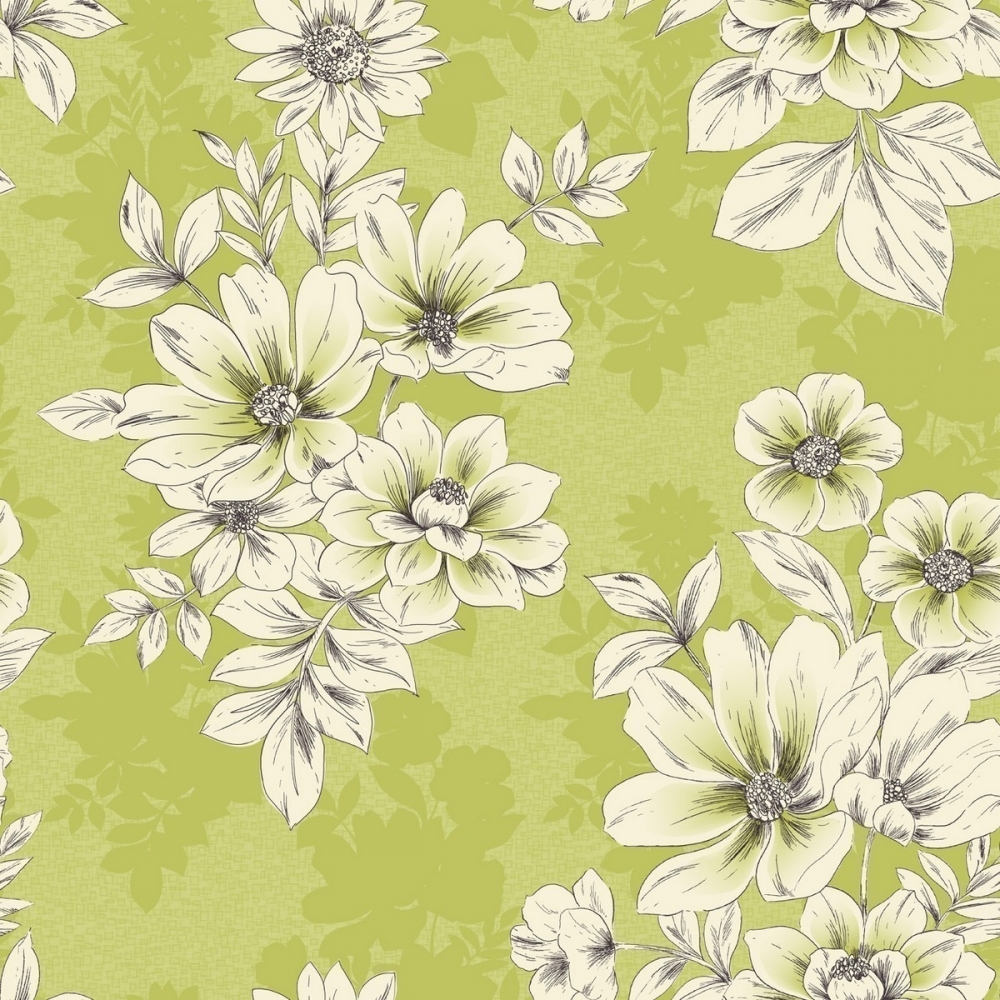 papel tapiz floral verde,flor,modelo,planta,fondo de pantalla,flor silvestre