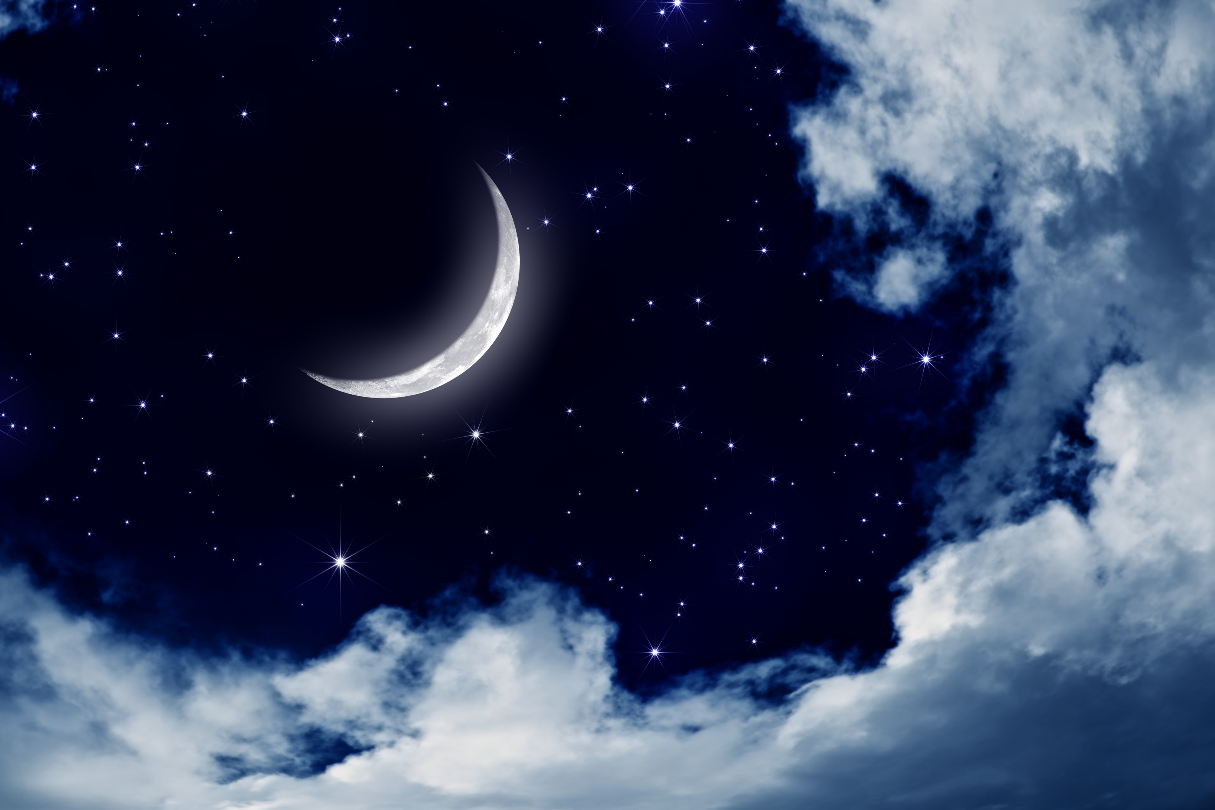 月と星の壁紙,空,青い,自然,雲,昼間