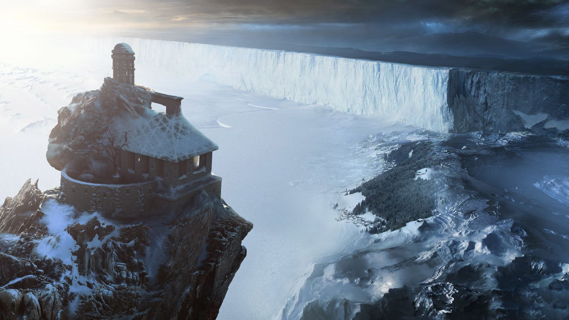 jeu de fond d'écran trônes,l'eau,la glace,gelé,hiver,monde