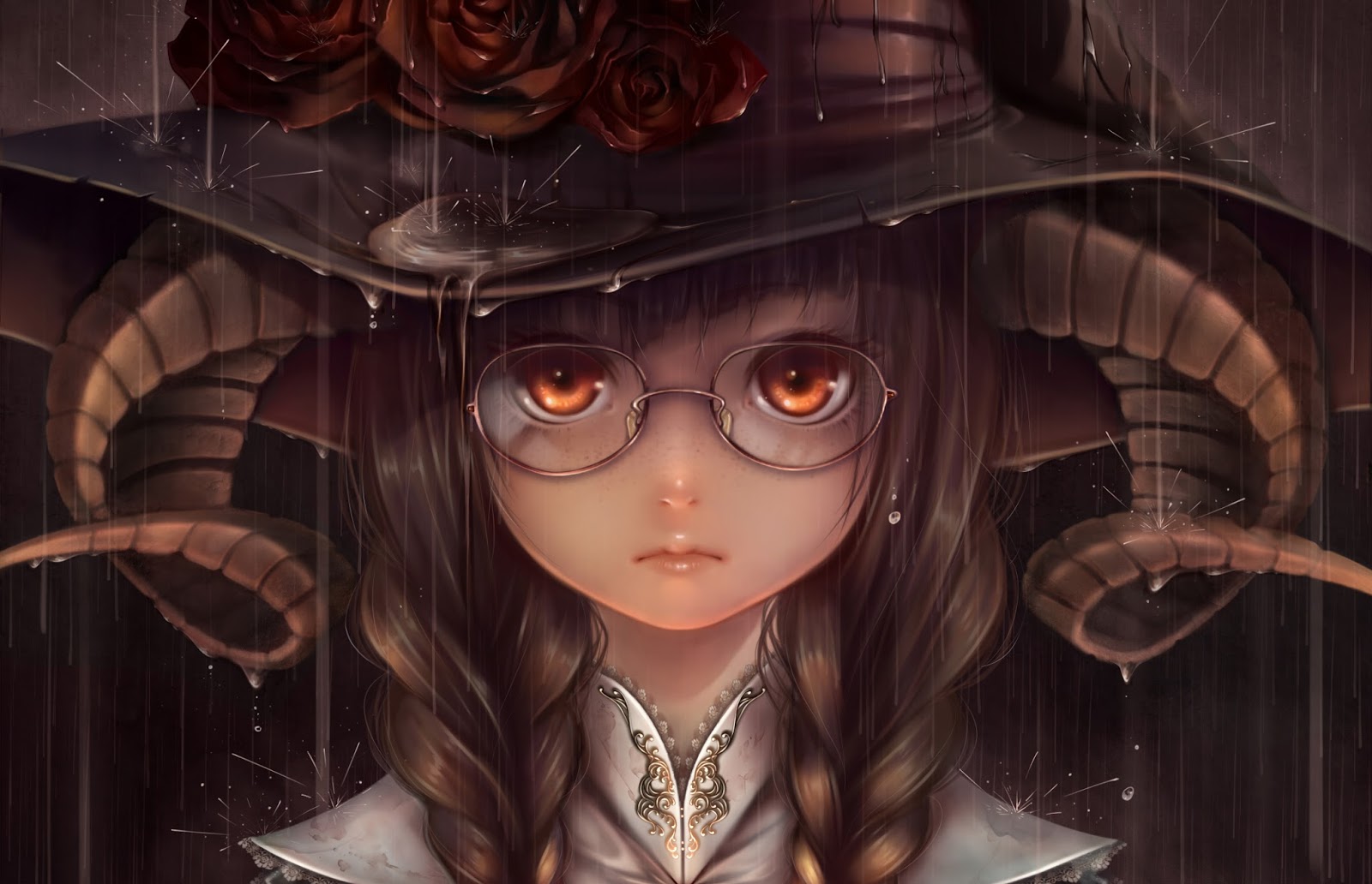 fondos de pantalla anime keren,cg artwork,vasos,frio,ilustración,gafas