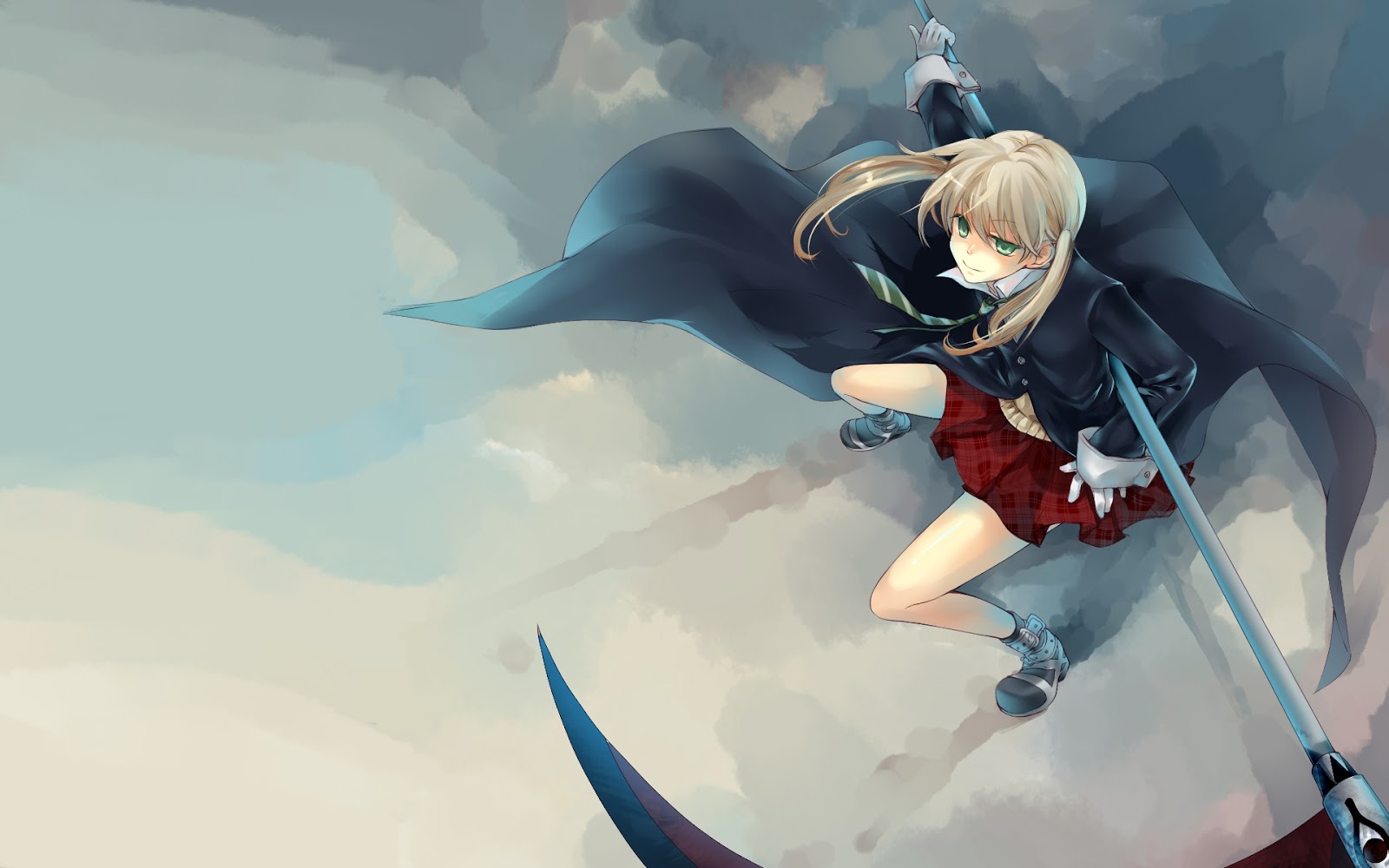 wallpaper anime keren,cg artwork,anime,cartoon,sky,black hair