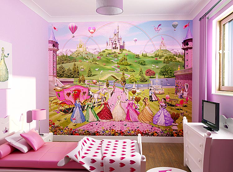 kids bedroom wallpaper,decoration,pink,room,wallpaper,interior design