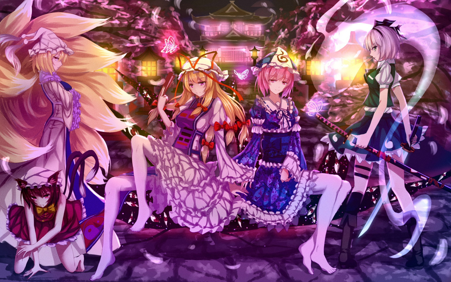 touhou wallpaper,purple,anime,cg artwork,violet,fictional character