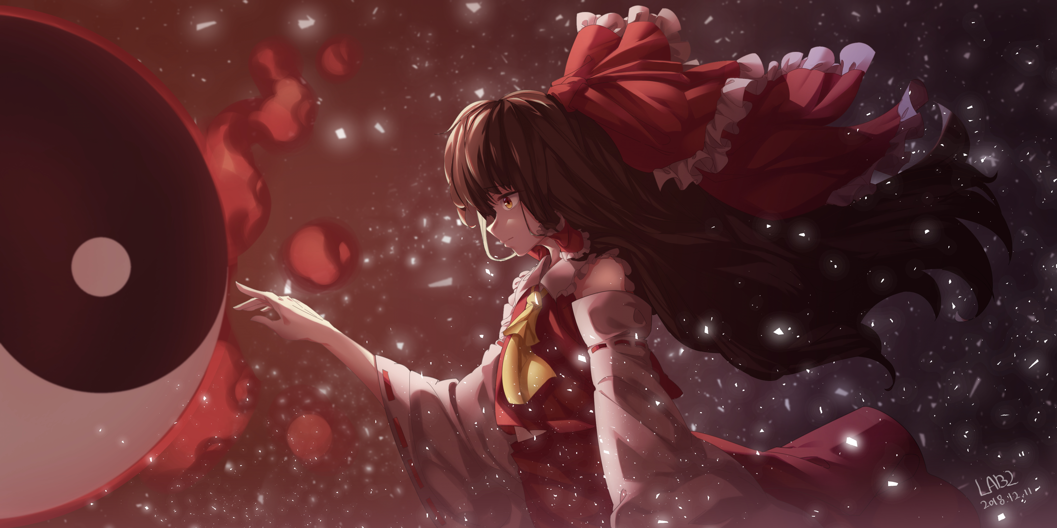 touhou wallpaper,red,cg artwork,anime,illustration,fictional character