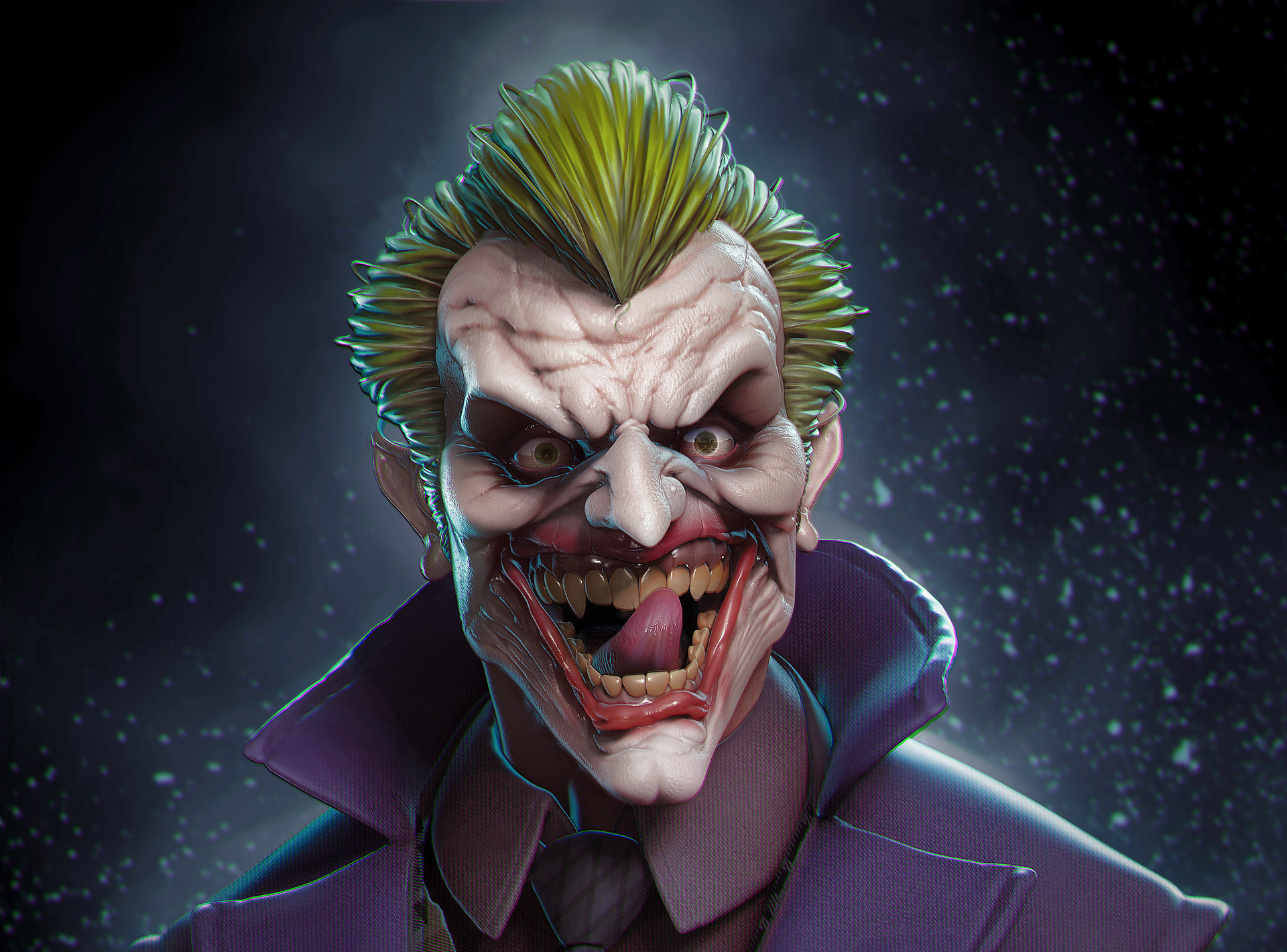 joker 3d wallpaper,fictional character,supervillain,joker,illustration,art