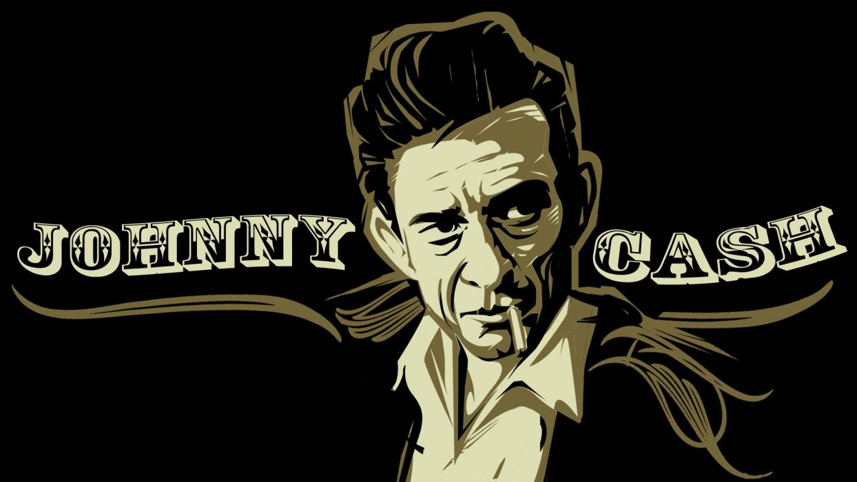 johnny cash wallpaper,cartone animato,illustrazione,font,disegno grafico,personaggio fittizio