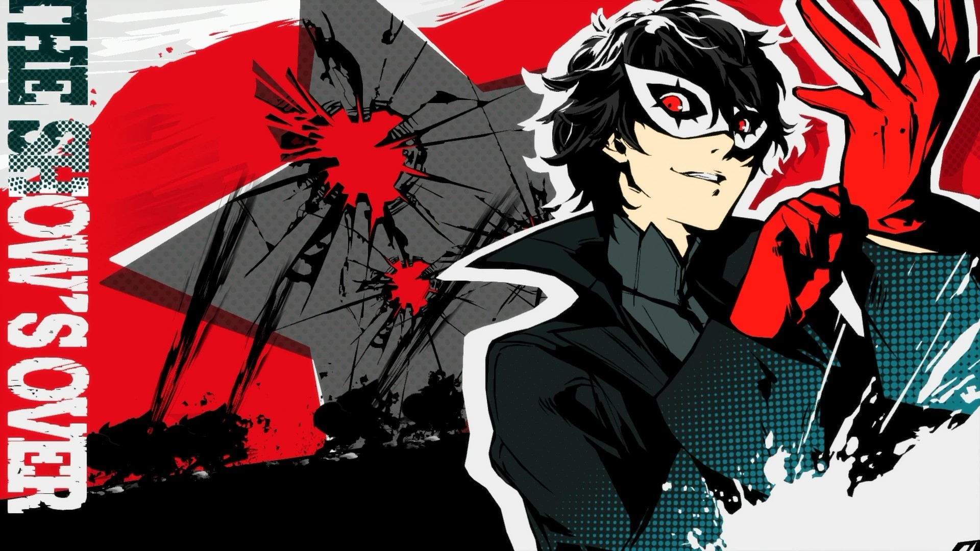 persona 5 iphone wallpaper,karikatur,illustration,grafikdesign,schwarzes haar,erfundener charakter