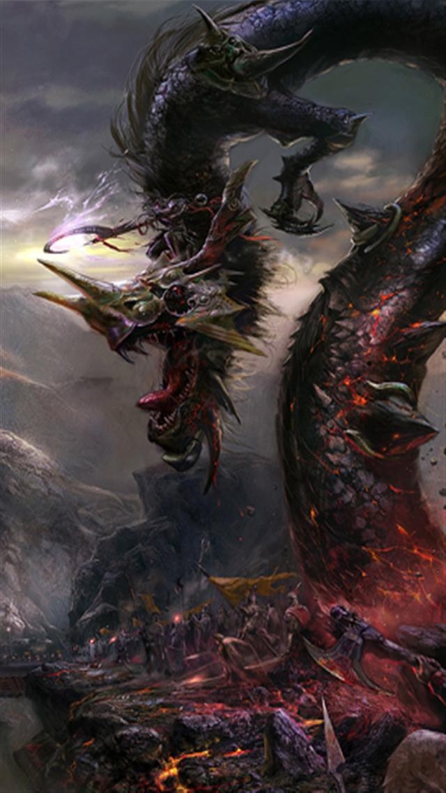 drache iphone wallpaper,drachen,cg kunstwerk,dämon,erfundener charakter,mythische kreatur