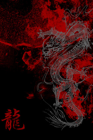 fond d'écran iphone dragon,rouge,texte,conception graphique,police de caractère,illustration