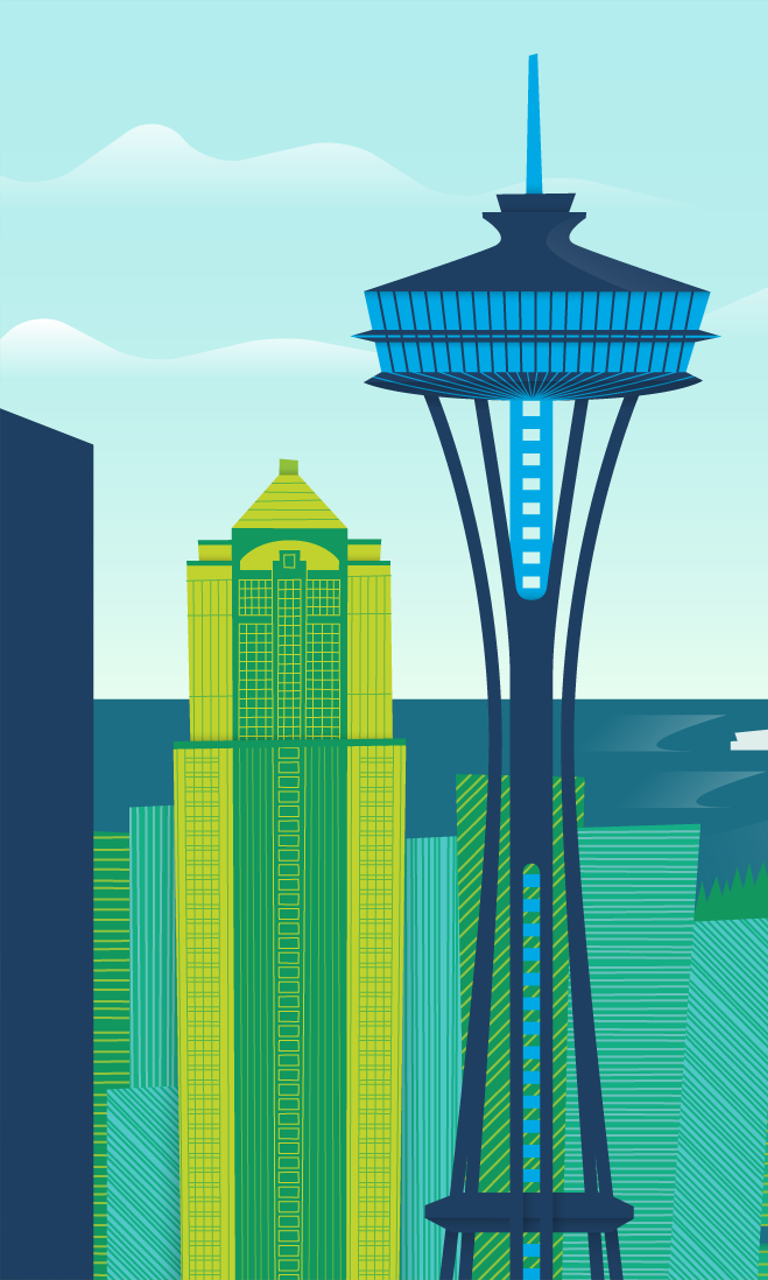 Now-seattle - Seattle Iphone Wallpaper Art- WallpaperUse