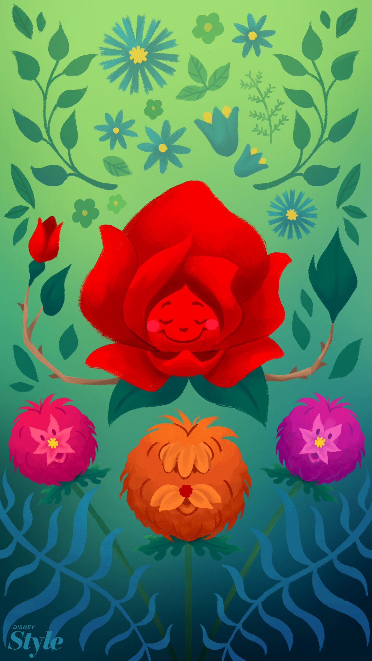 disney phone wallpaper,rot,muster,illustration,blume,design