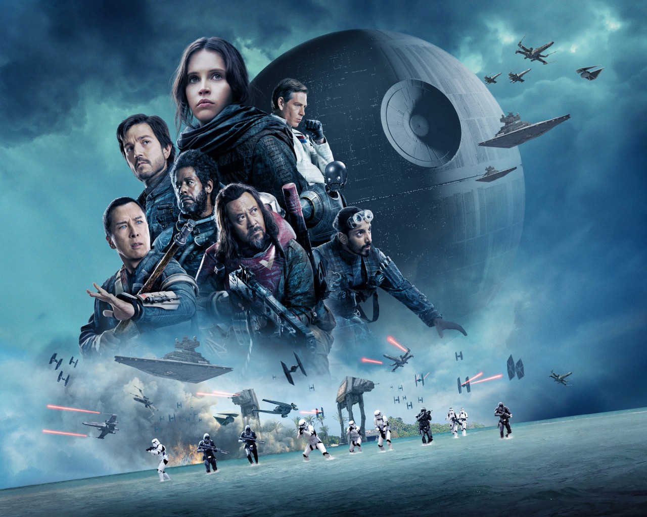 star wars rogue one fond d'écran,oeuvre de cg,film,ciel,illustration,affiche