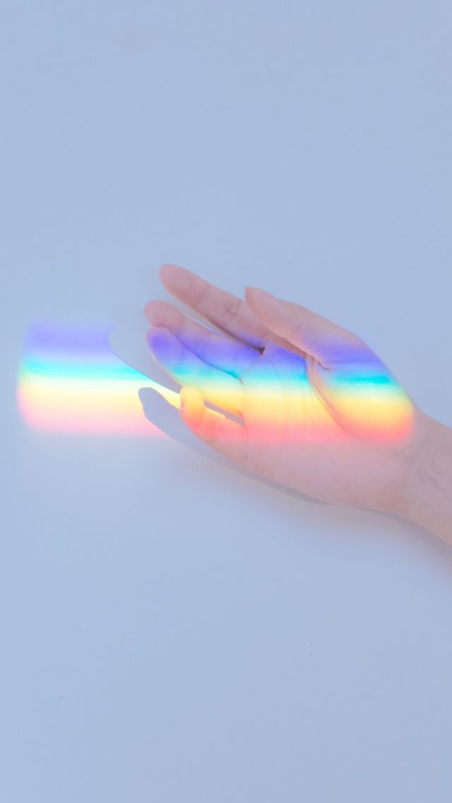ipad壁紙tumblr,青い,爪,光,手,虹