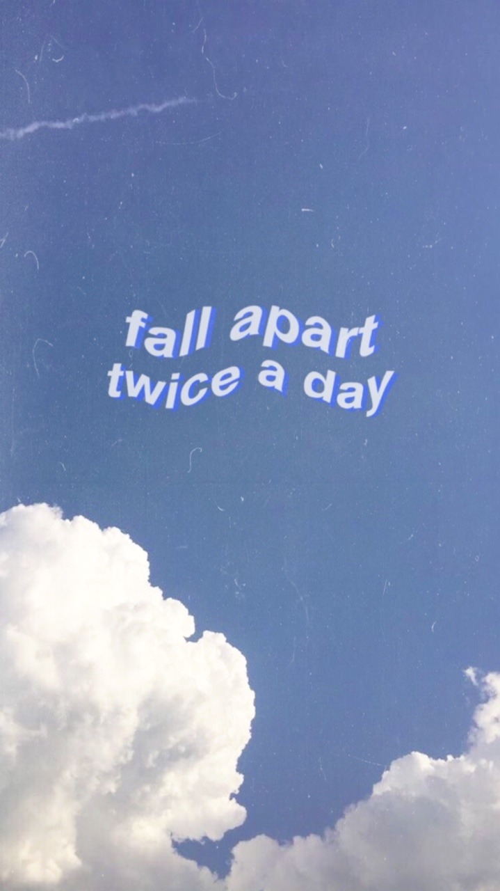 tumblr aesthetic壁紙,空,雲,積雲,テキスト,昼間