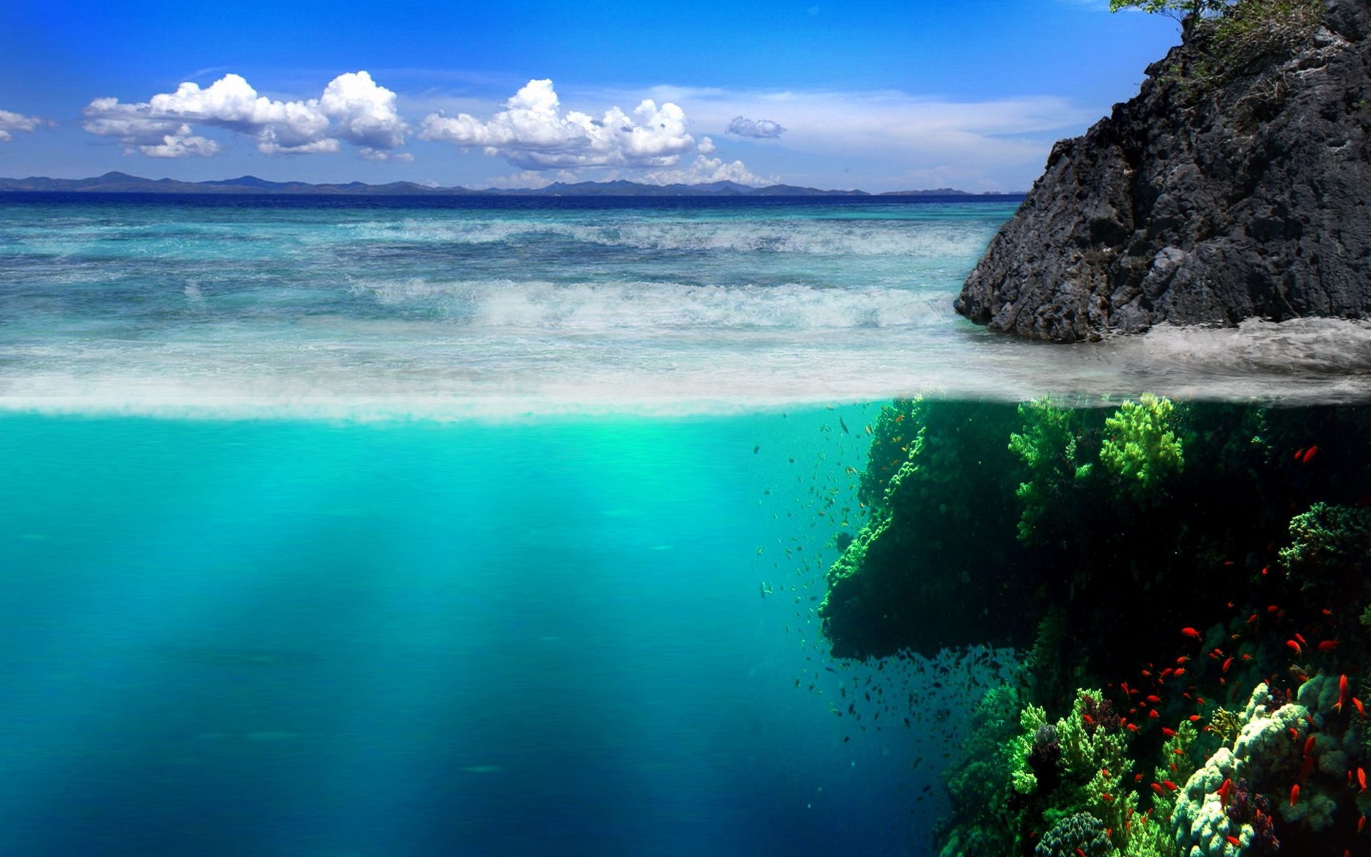 海の壁紙のhd,水域,自然,空,自然の風景,青い