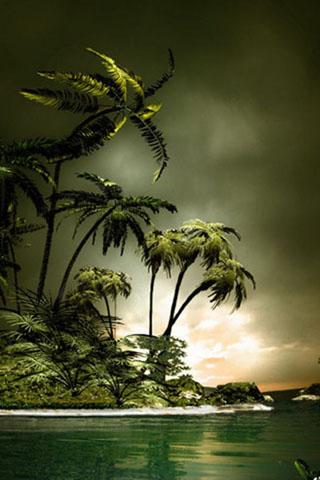 fondos de pantalla 3d hd nature para móvil,naturaleza,cielo,árbol,paisaje natural,palmera