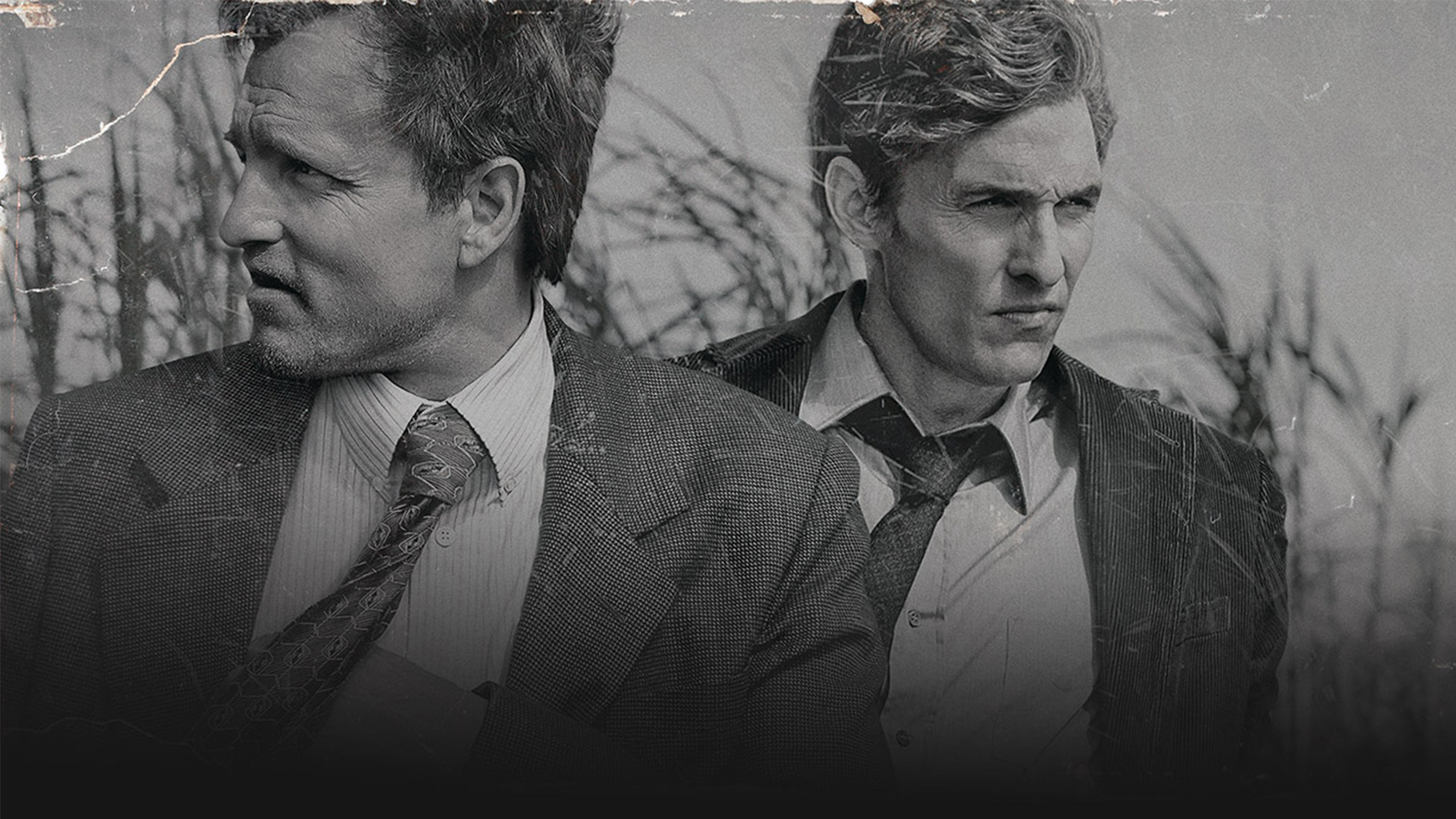 true detective wallpaper,photograph,monochrome photography,black and white,forehead,suit