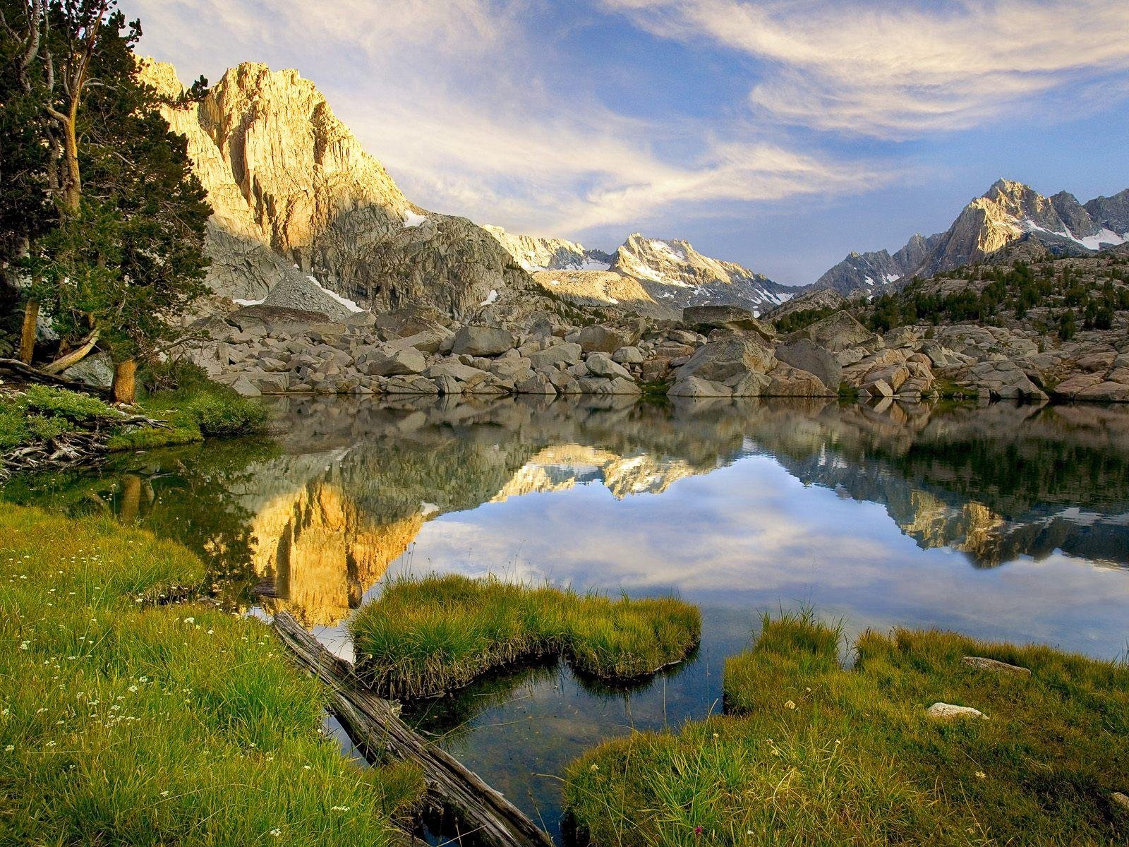 sierra wallpaper,natural landscape,nature,body of water,tarn,reflection