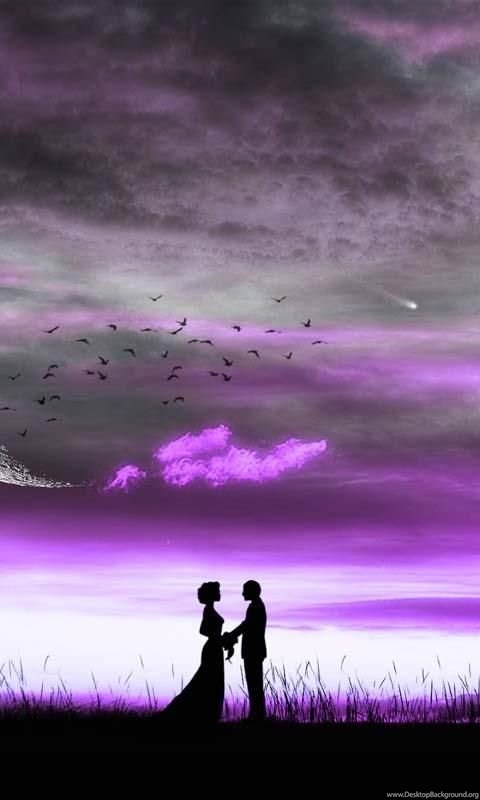 愛のテーマの壁紙,空,紫の,バイオレット,ロマンス,ラベンダー
