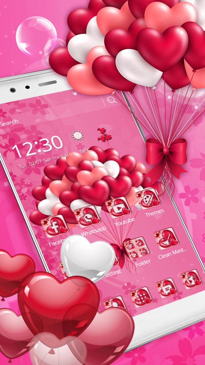 love theme wallpaper,heart,pink,valentine's day,love,sweetness
