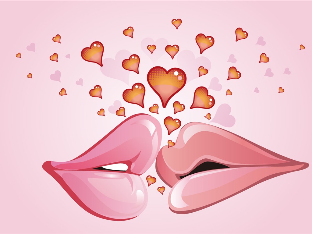 사랑 테마 벽지,심장,사랑,분홍,발렌타인 데이,삽화