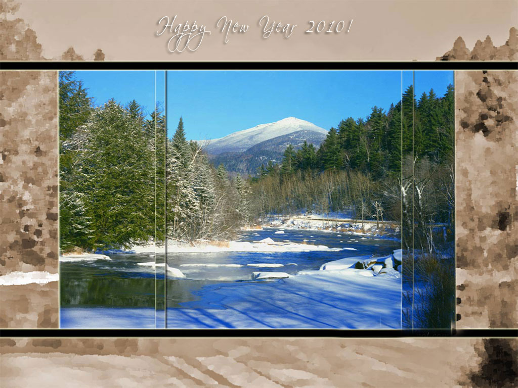 feliz año nuevo fondo de pantalla animado,paisaje natural,naturaleza,cielo,paisaje,reflexión