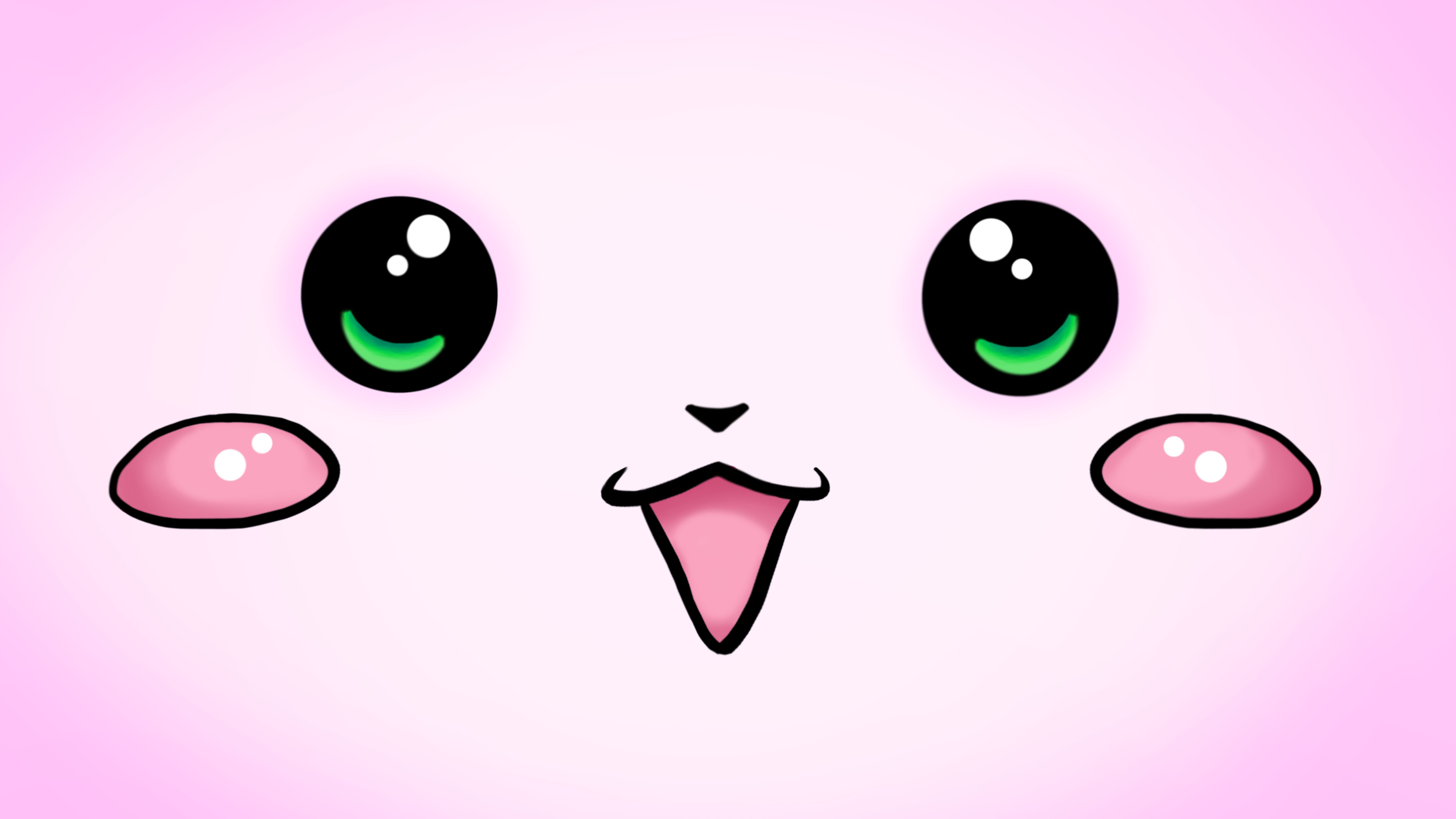 cute kawaii wallpapers,pink,facial expression,cartoon,smile,nose