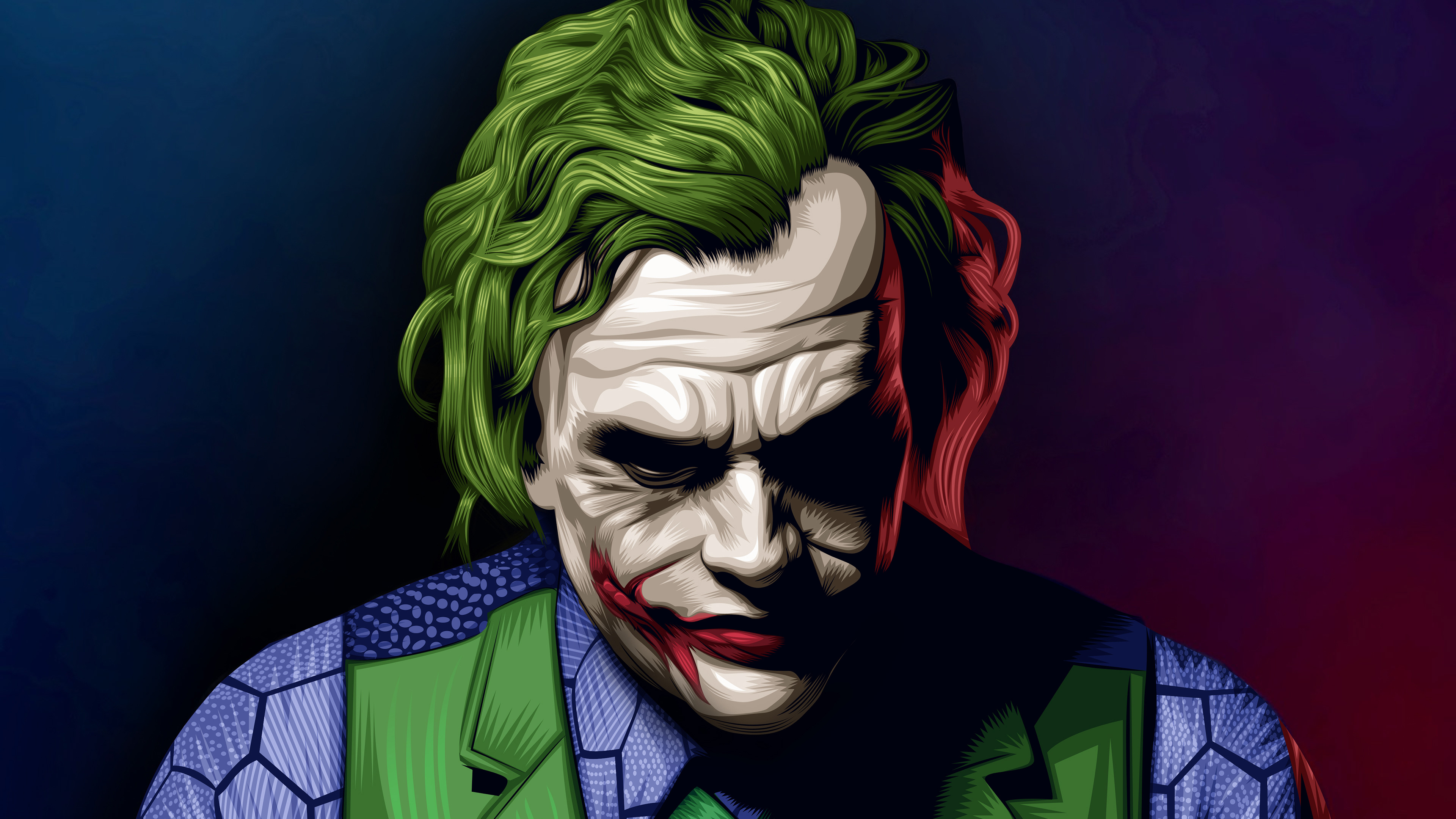 fond d'écran joker 4k,personnage fictif,joker,supervillain,super héros,illustration