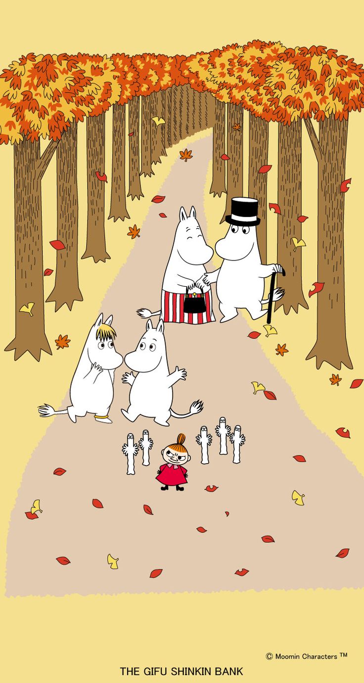 moomin wallpaper,cartoon,tree,illustration,art,fictional character