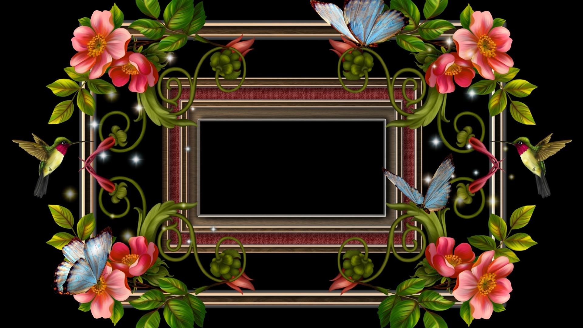 papier peint cadre photo,cadre de l'image,art floral,fleur,plante,pétale