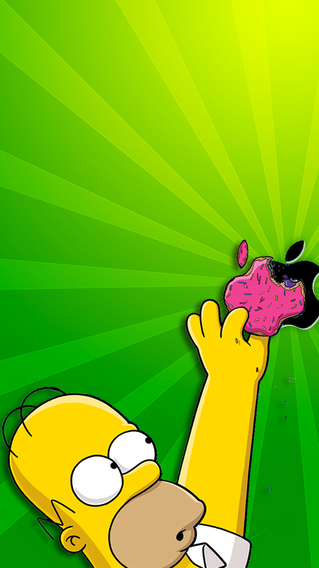 simpsons wallpaper iphone,green,cartoon,yellow,animated cartoon,finger