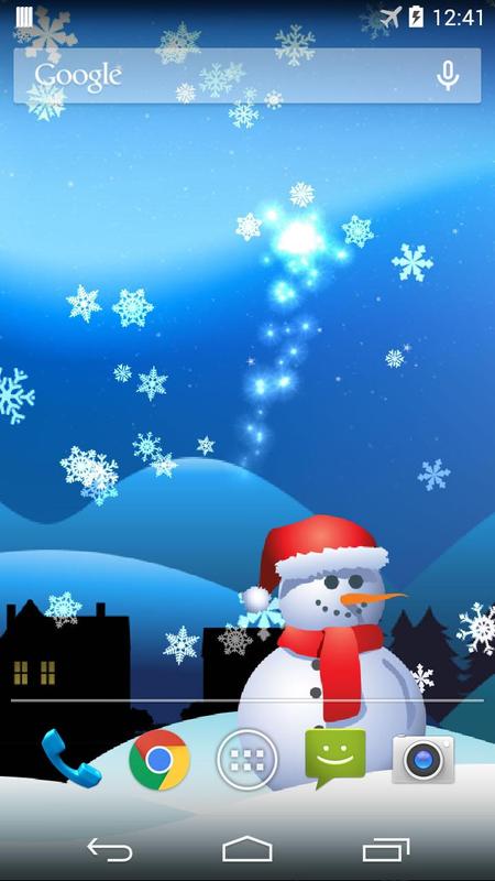 마법의 라이브 배경 화면,하늘,눈사람,만화,겨울,눈