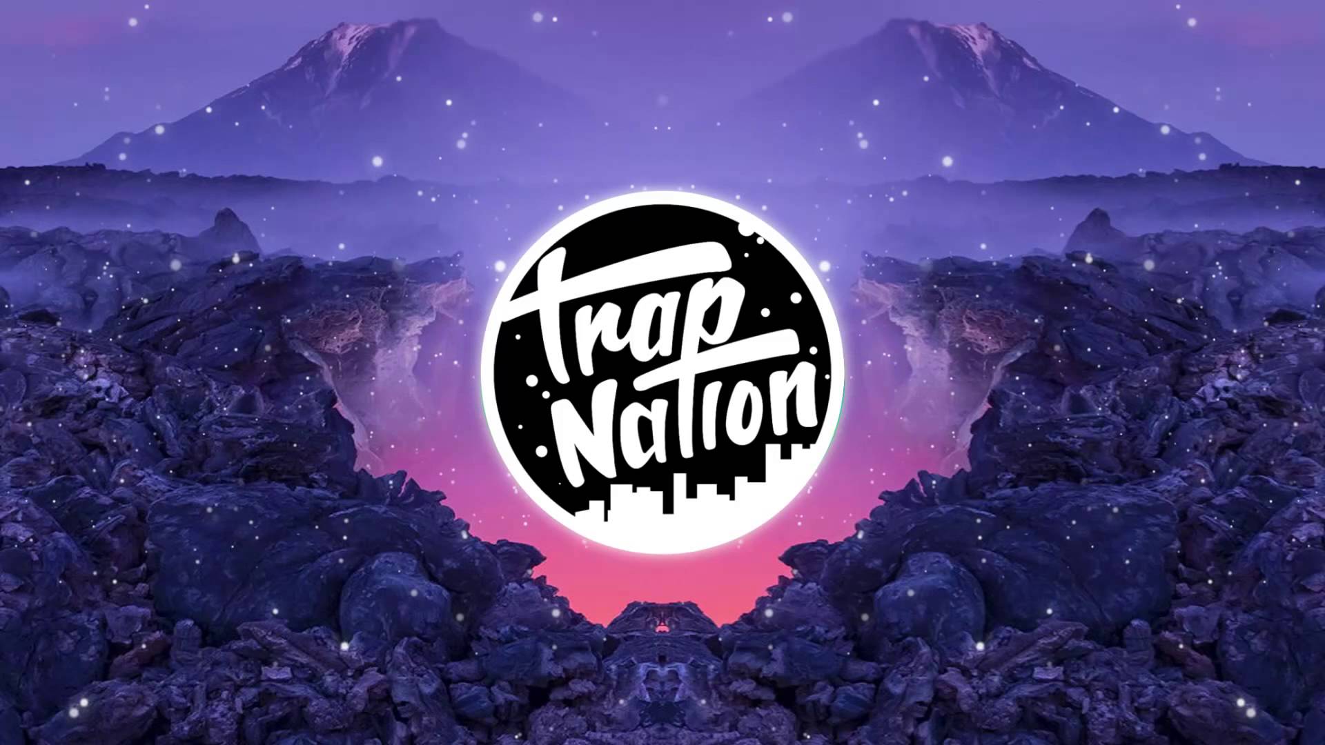 trap nation wallpaper,lila,schriftart,violett,berg,grafik