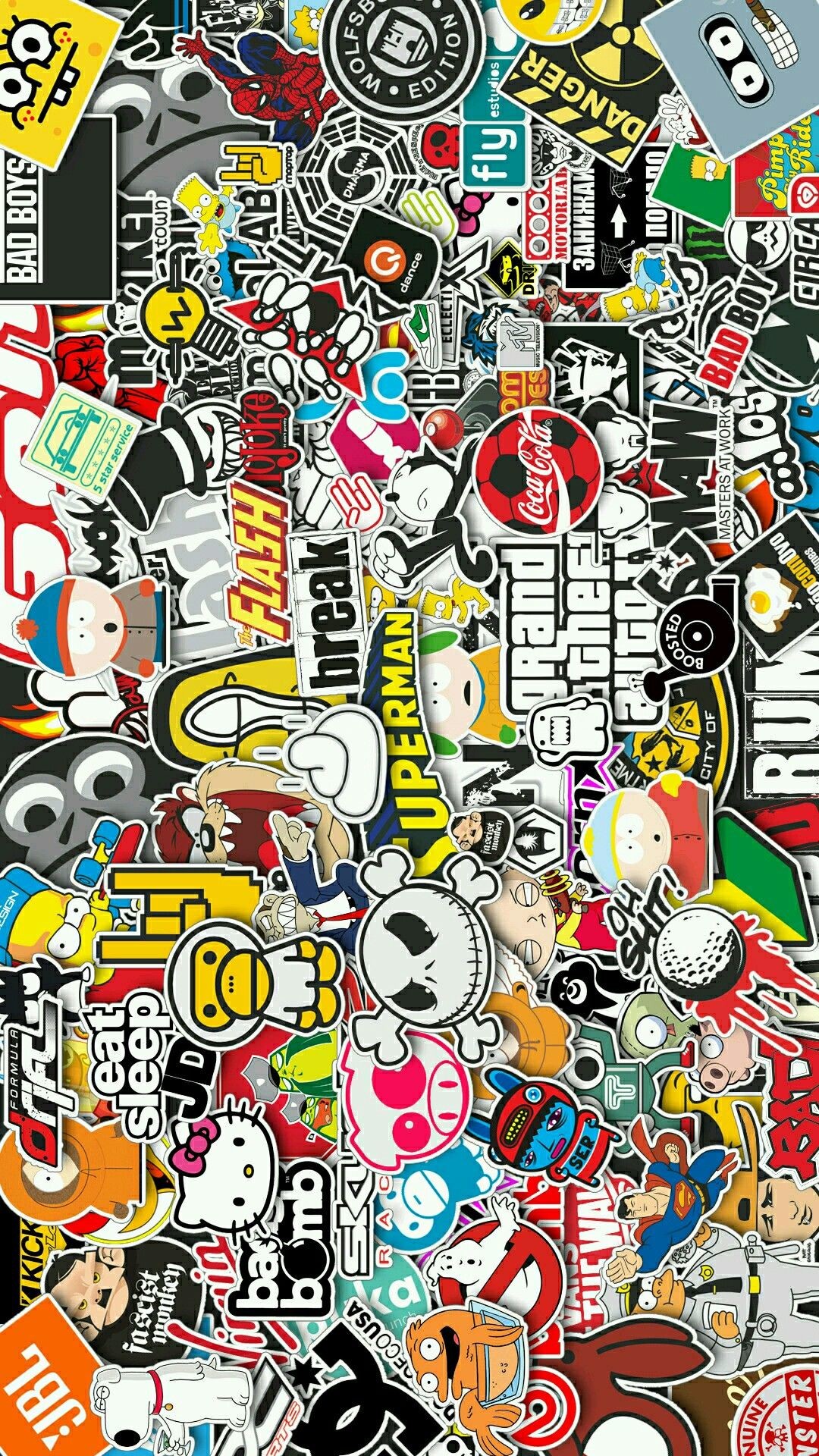 sticker bomb wallpaper,modern art,art,visual arts,painting,font