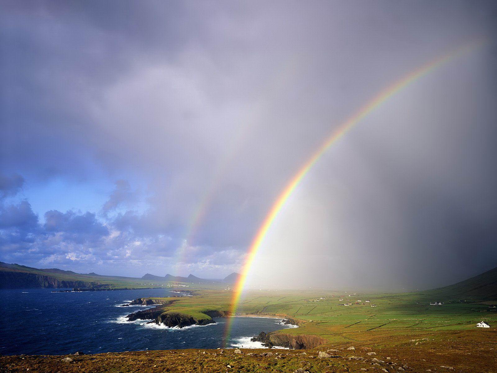 rainbow wallpaper hd,rainbow,sky,nature,natural landscape,highland