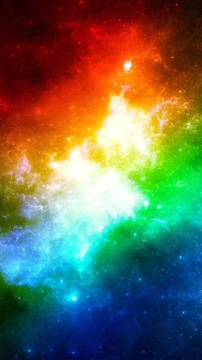 虹のiphoneの壁紙,空,自然,星雲,緑,宇宙
