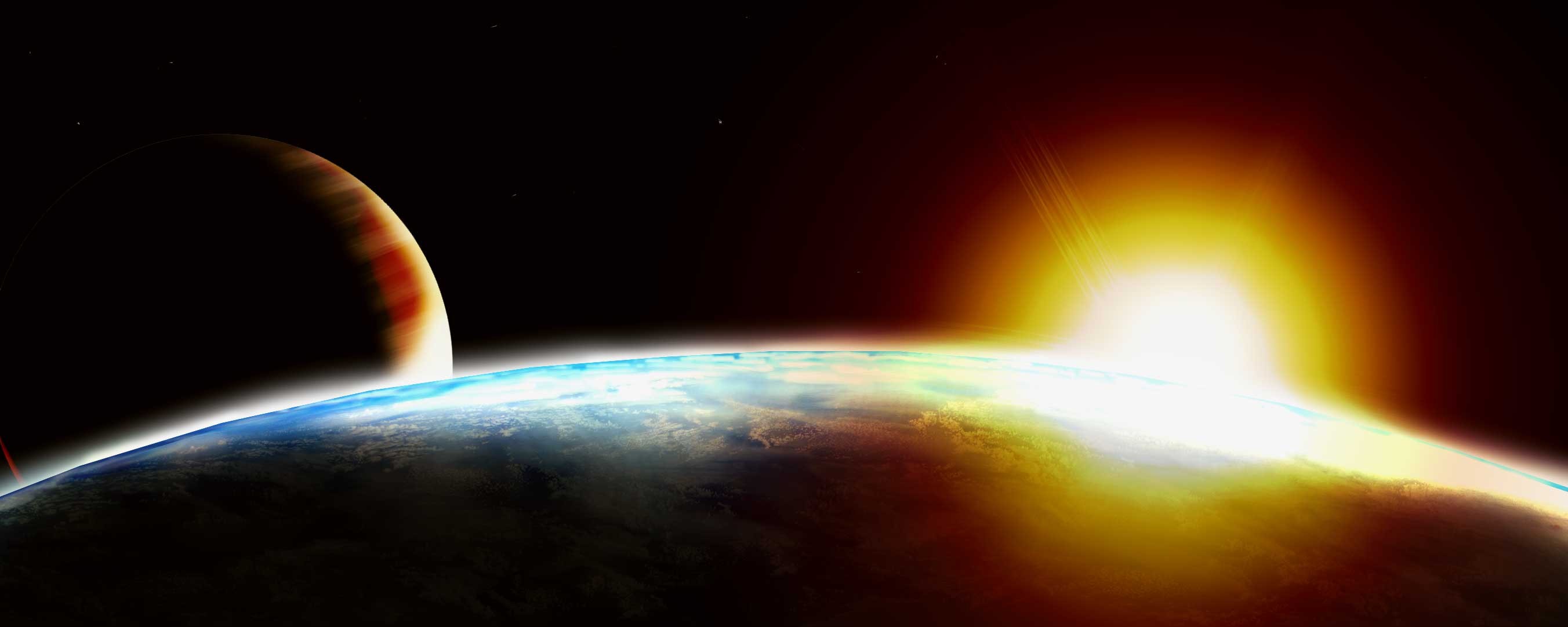 fondo de pantalla de sol y luna,atmósfera,espacio exterior,planeta,objeto astronómico,universo