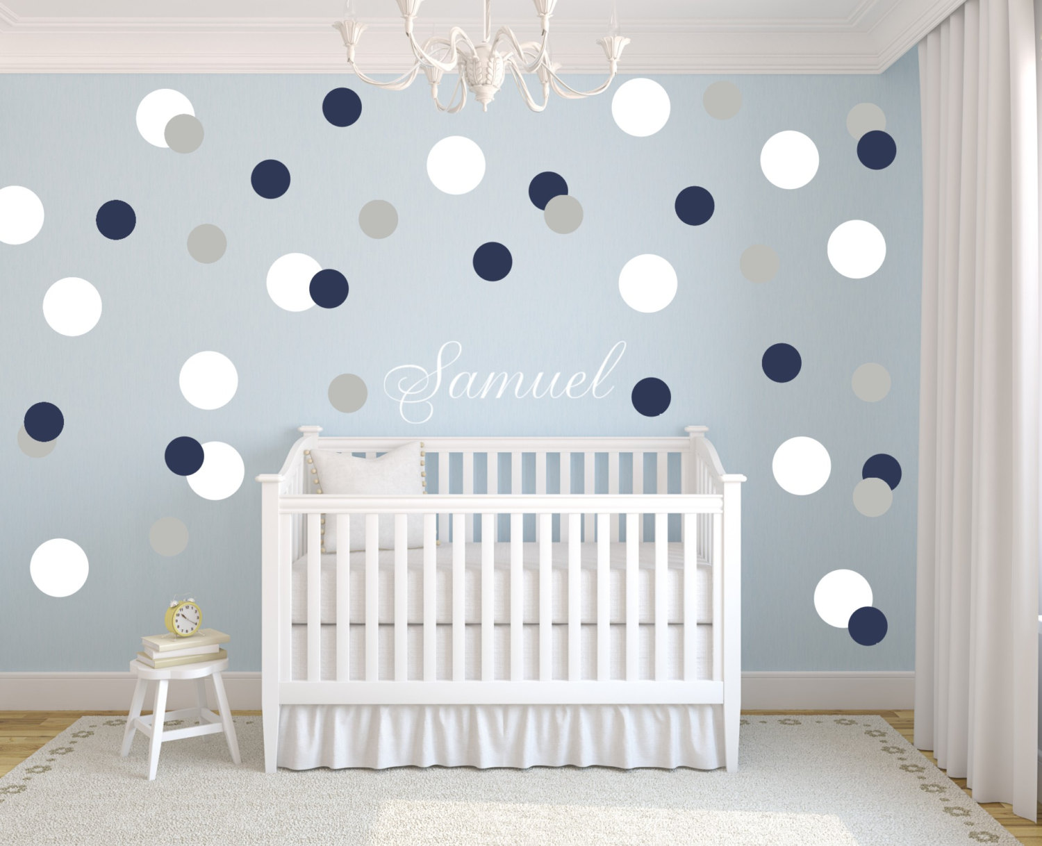 boys nursery wallpaper,product,white,room,wall,polka dot