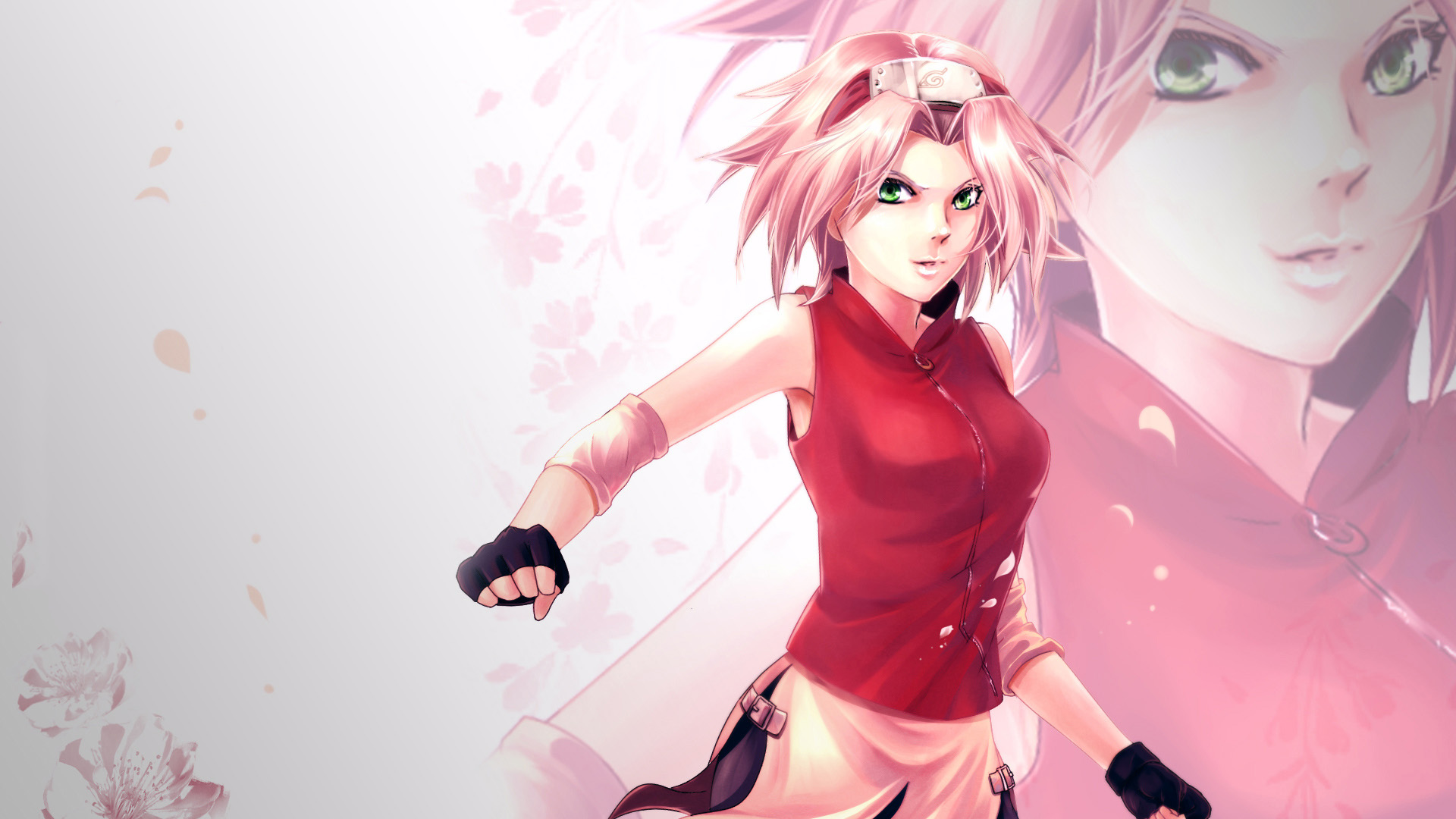 fond d'écran sakura haruno,rose,anime,dessin animé,oeuvre de cg,bouche