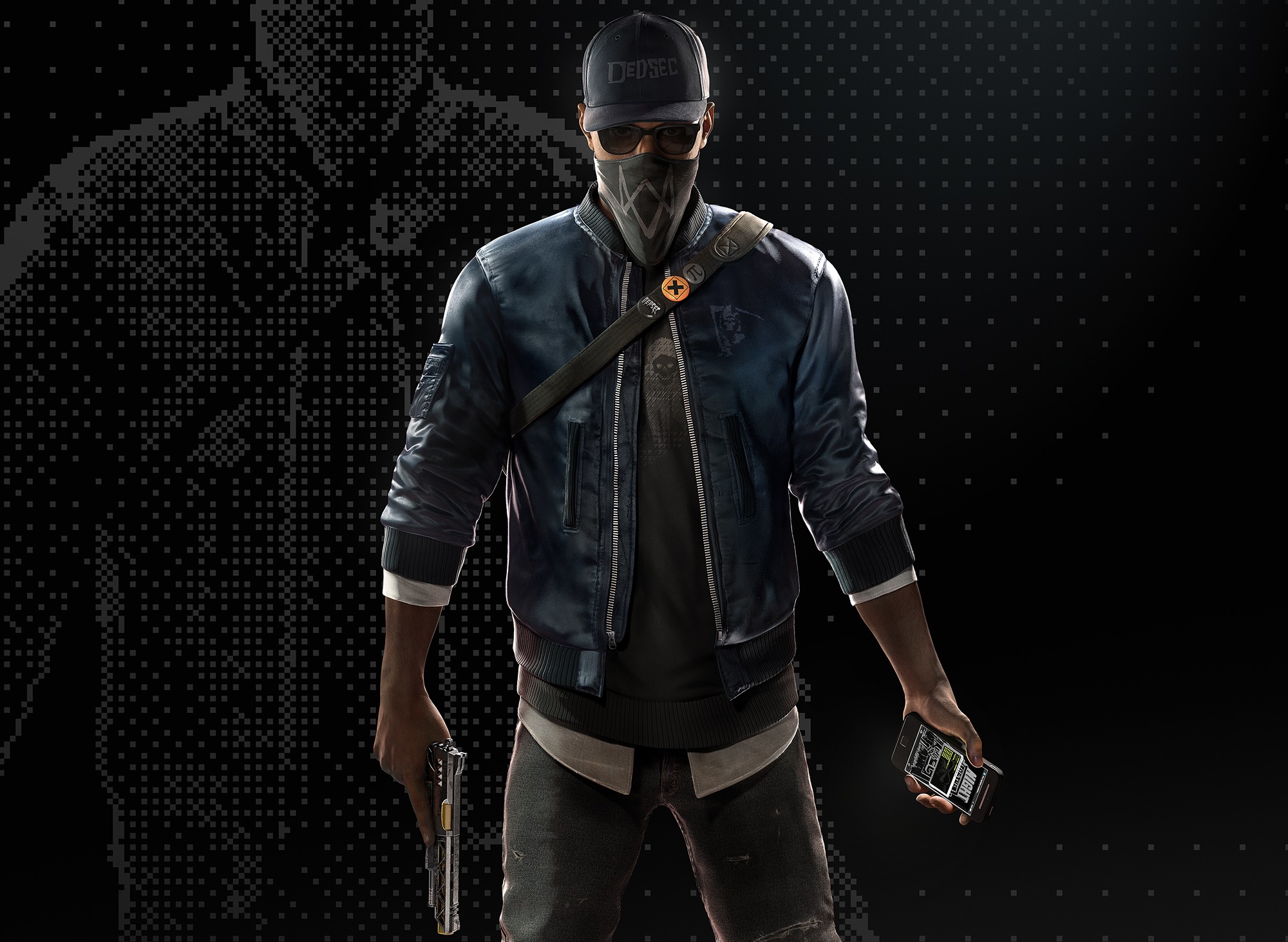 watch dogs 2 wallpaper,giacca,pelle,giacca di pelle,capispalla,buio