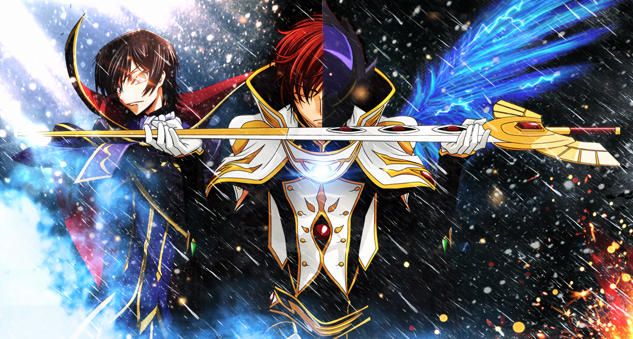 code geass wallpaper,anime,cg artwork,cartoon,sky,graphic design