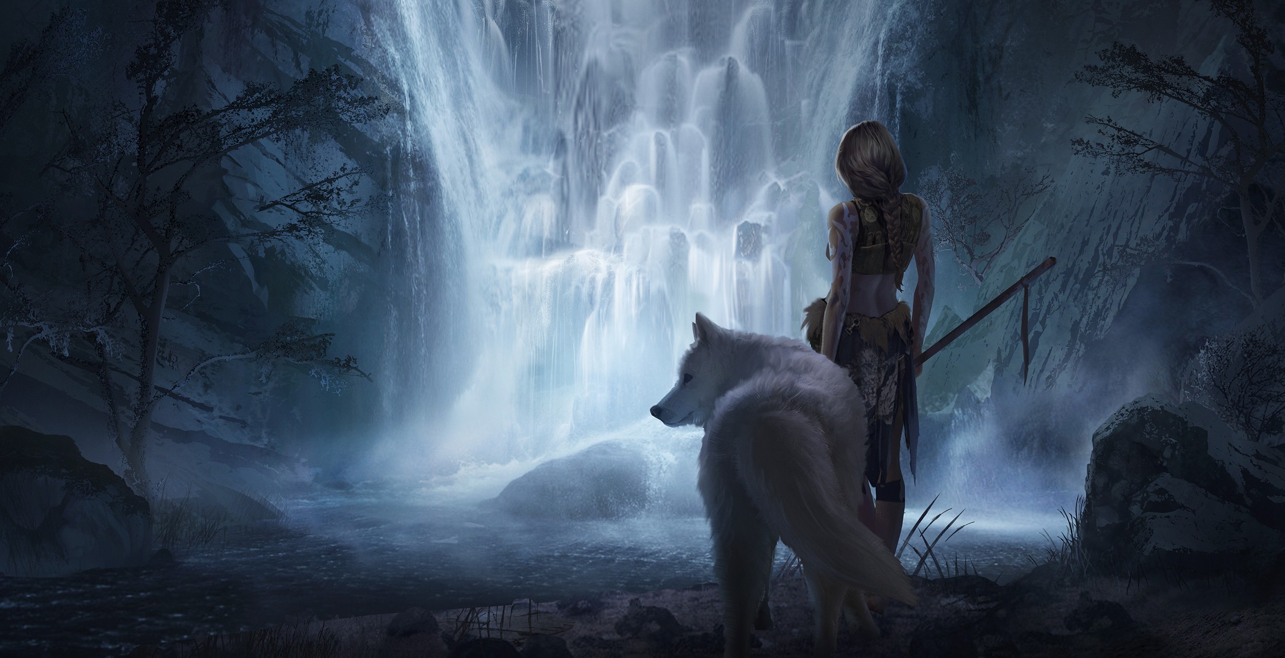 princess mononoke wallpaper,wolf,darkness,adventure game,fictional character,canidae