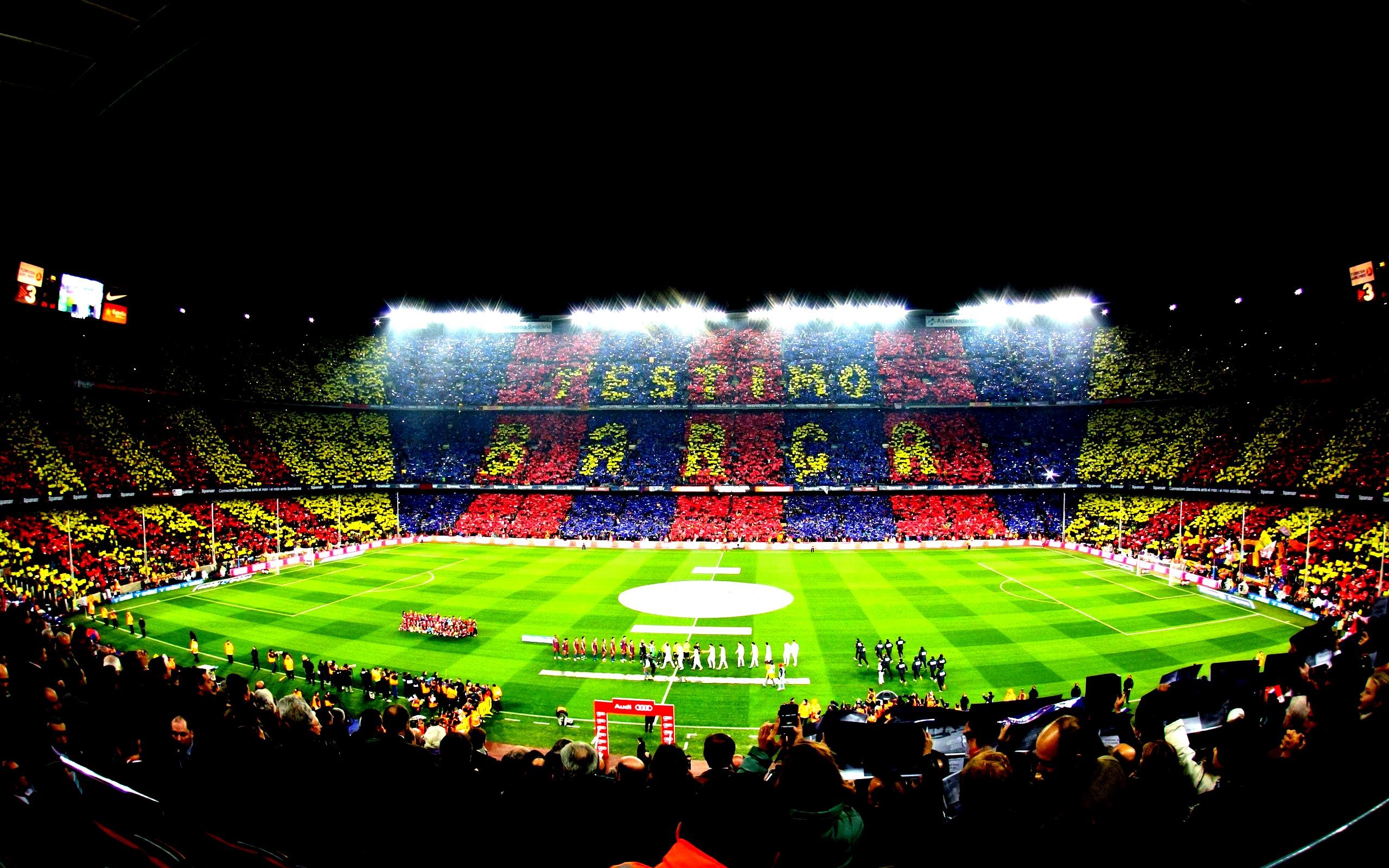 carta da parati camp nou,stadio,stadio specifico di calcio,leggero,erba,folla