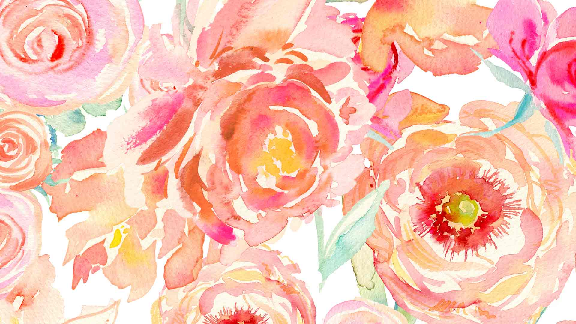 papel tapiz floral acuarela,pintura de acuarela,rosado,flor,pétalo,rosas de jardín