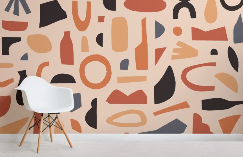 unusual wallpaper for living room,wall,orange,wallpaper,font,interior design