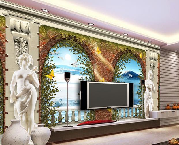 unusual wallpaper for living room,wallpaper,living room,mural,wall,room