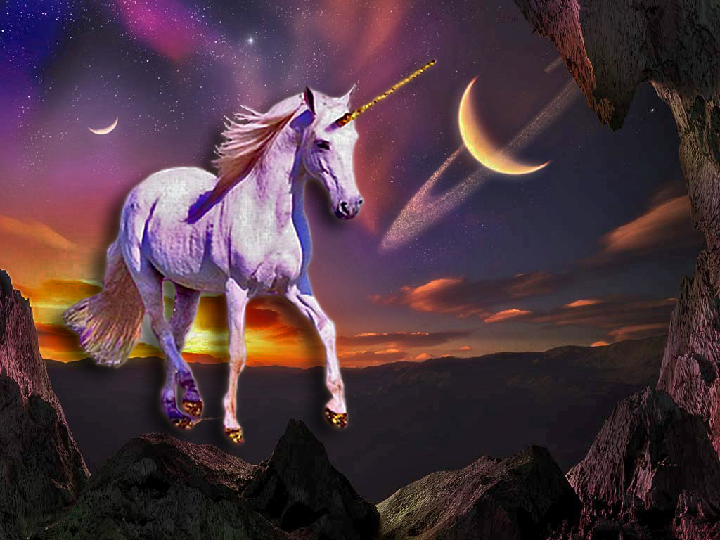 unicornio wallpaper,fictional character,mythical creature,unicorn,cg artwork,sky